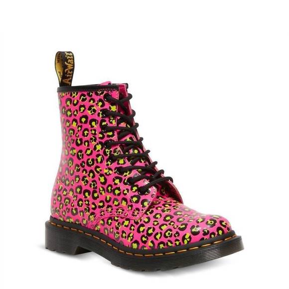 NEW DR. MARTENS 1460 clash pink loud leopard smooth in clash pink - Picture 6 of 6